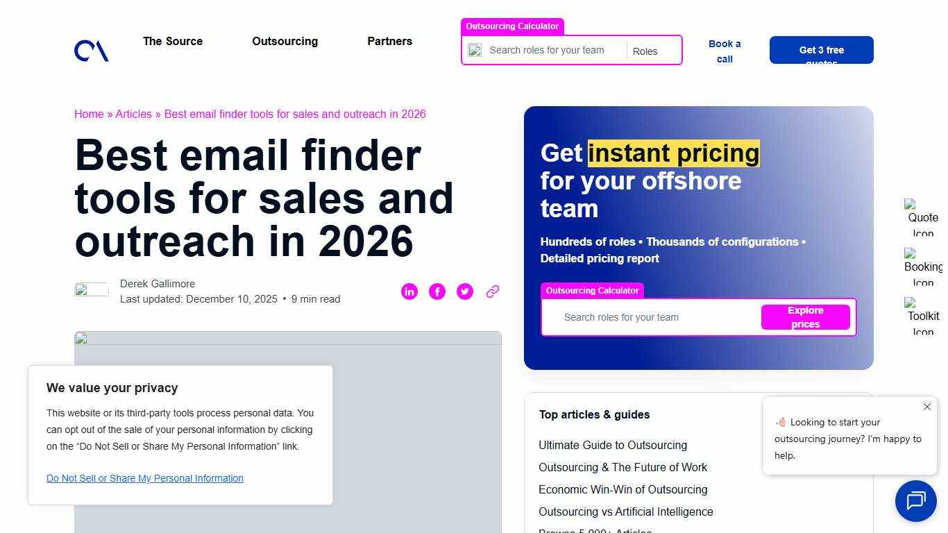 Best email finder tools for sales and outreach in 2026 Outsource Accelerator